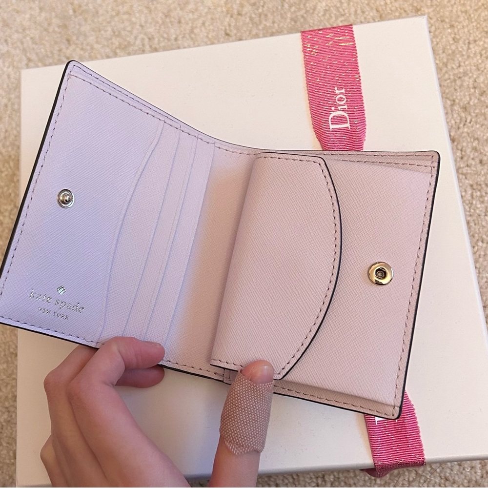 kate spade y2k blush pink bifold wallet - Picture 4 of 8